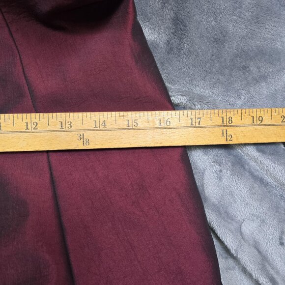 ABS Evening Allen Schwartz Dress Womens 2 Burgundy A-Line Tulle Formal Gown - Picture 12 of 12